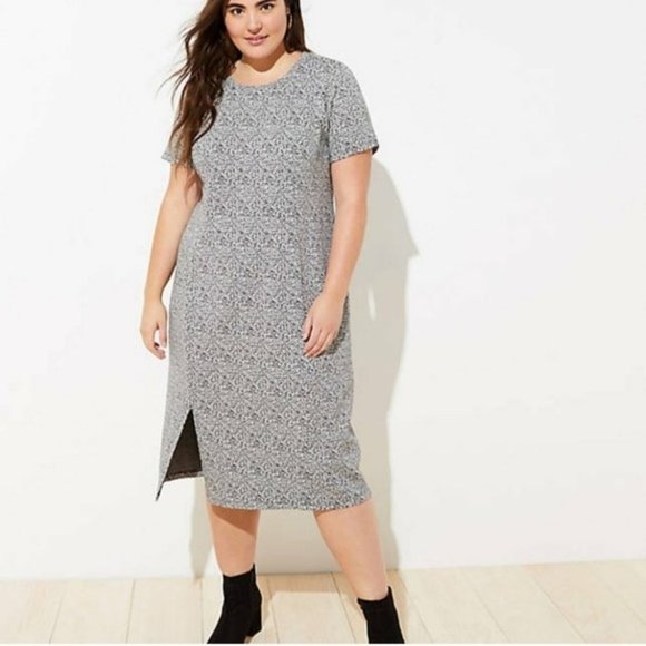 ⭐️ HP⭐️ LOFT Fuzzy Sweater Midi Dress (16) - Picture 2 of 5